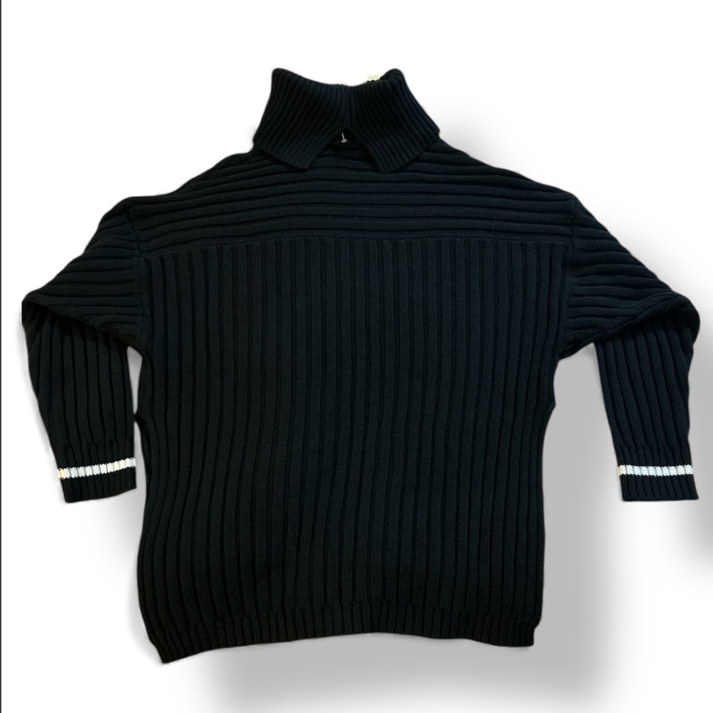 NWT Elan Ribbed Turtleneck Black Tunic Sweater Size Small - Picture 5 of 13